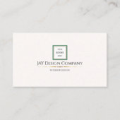 ミニマモダンリストのグ縁どログ企業の・ロゴ 名刺 (正面)