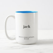 ミニマモダンリストのゴッドファーザーパーソナライズされた ツートーンマグカップ (左)