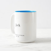 ミニマモダンリストのゴッドファーザーパーソナライズされた ツートーンマグカップ (正面左)