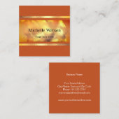 ミニマモダンリストのゴールデとラストプロフェッショナルのロゴ スクエア名刺 (正面/裏面)