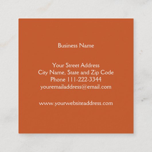 ミニマモダンリストのゴールデとラストプロフェッショナルのロゴ スクエア名刺 (裏面)