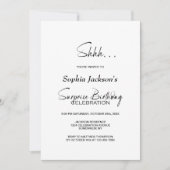 ミニマモダンリストのサプライズ誕生日パーティー 招待状 (正面)