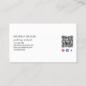 ミニマモダンリストのシグネチャーメイクアップアーティストラッシュ 名刺 (裏面)