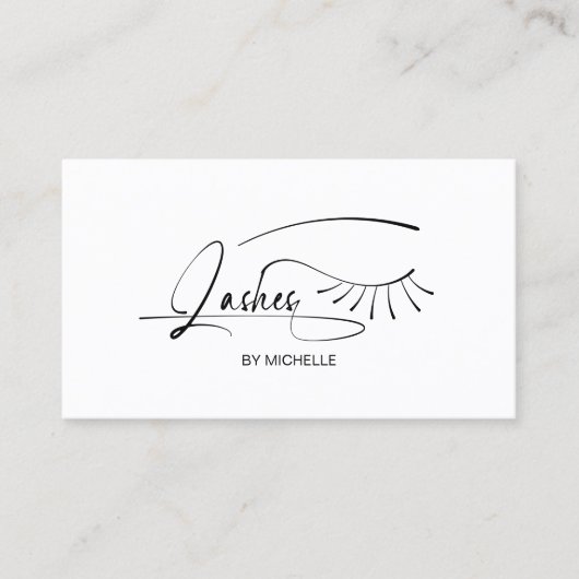 ミニマモダンリストのシグネチャーメイクアップアーティストラッシュ 名刺 (正面)