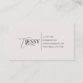 ミニマモダンリストのシックな名刺 名刺 (裏面)