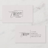 ミニマモダンリストのシックな名刺 名刺 (正面/裏面)