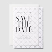 ミニマモダンリストのシックな結婚式の日付を保存 ベラム紙招待状 (オフセット (招待状))