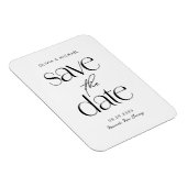 ミニマモダンリストのシックな結婚式の日付を保存 マグネット (右側)