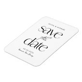 ミニマモダンリストのシックな結婚式の日付を保存 マグネット (左側)