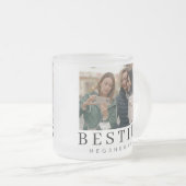 ミニマモダンリストのシック最高のフリーズ フロストグラスマグカップ (正面右)