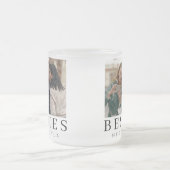 ミニマモダンリストのシック最高のフリーズ フロストグラスマグカップ (中央)