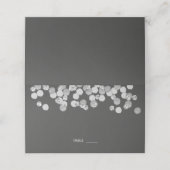 ミニマモダンリストのシルバーとブラック結婚ズ プレイスカード (外部開封)