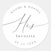 ミニマモダンリストのシ結婚ック・スクリプお気に入りのト ラウンドシール (正面)