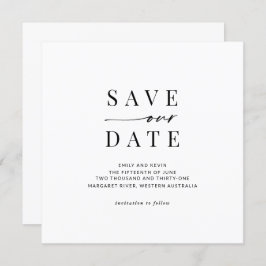 ミニマモダンリストのスクエアは日付を保存する 招待状