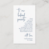 ミニマモダンリストのスクリプ結婚ト、ありがとう エンクロージャーカード (正面)