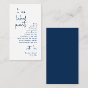 ミニマモダンリストのスクリプ結婚ト、ありがとう エンクロージャーカード