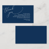ミニマモダンリストのスクリプ結婚ト、ありがとう エンクロージャーカード (正面/裏面)