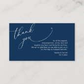 ミニマモダンリストのスクリプ結婚ト、ありがとう エンクロージャーカード (正面)
