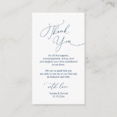 ミニマモダンリストのスクリプ結婚ト、ありがとう エンクロージャーカード (正面)