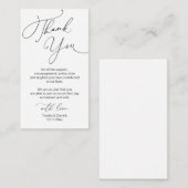 ミニマモダンリストのスクリプ結婚ト、ありがとう  エンクロージャーカード (正面/裏面)
