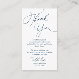 ミニマモダンリストのスクリプ結婚ト、ありがとう エンクロージャーカード