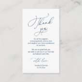 ミニマモダンリストのスクリプ結婚ト、ありがとう エンクロージャーカード (正面)