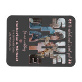 ミニマモダンリストのスタイリッシュタイポグラフィ写真 マグネット (横)