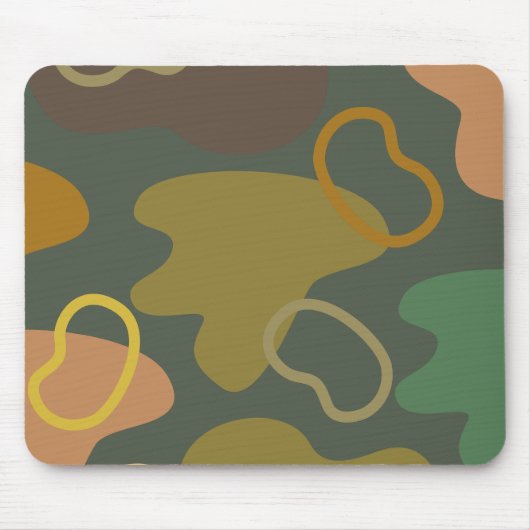 ミニマモダンリストのスモーキーカラーシンプルパレット緑 マウスパッド (正面)