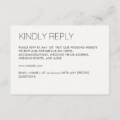 ミニマモダンリストのソフト結婚ホワイト 出欠カード (正面)