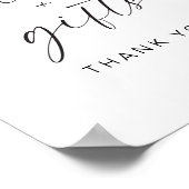 ミニマモダンリストのタイポグラフィカードとギフトサイン ポスター (角)