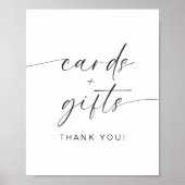 ミニマモダンリストのタイポグラフィカードとギフトサイン ポスター (正面)