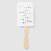 ミニマモダンリストのタイムラ結婚イン詳細カード ハンドファン (正面)