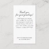 ミニマモダンリストのタンブラー気にカップの指示 名刺 (裏面)