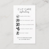 ミニマモダンリストのタンブラー気にカップの指示 名刺 (正面)
