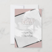 ミニマモダンリストのダスティバラカジュアル結婚ズ 出欠カード (正面)