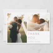 ミニマモダンリストのダスティバラ結婚の写真 サンキューカード (正面)