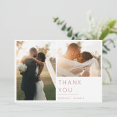 ミニマモダンリストのダスティバラ結婚の写真 サンキューカード (スタンド正面)