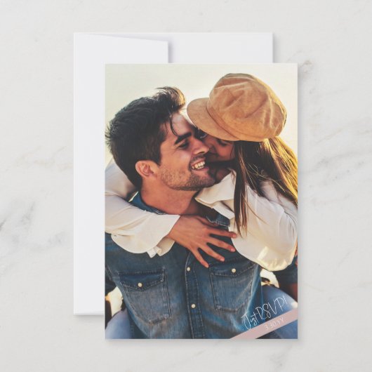 ミニマモダンリストのダスティ結婚バラカジュアルの写真 出欠カード (裏面)