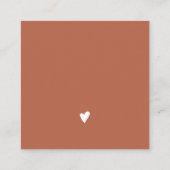 ミニマモダンリストのテラコッタの感謝していご注文 スクエア名刺 (裏面)
