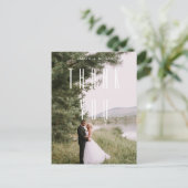 ミニマモダンリストのデザイン写真結婚の皆様へ ポストカード (スタンド正面)