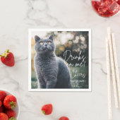 ミニマモダンリストのドリンクMe Photo Pet結婚's スタンダードカクテルナプキン (インサイチュ)