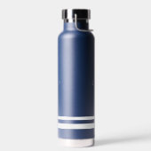 ミニマモダンリストのネイビーブルー白ストライプ色 ウォーターボトル (左面)