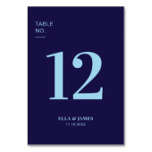 ミニマモダンリストのネイビ結婚ーブルテーブル番号 テーブルナンバー (正面)