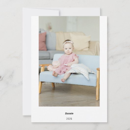 ミニマモダンリストのハヌカー3家族の写真 シーズンカード (裏面)