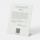 ミニマモダンリストのハネムーン結婚ウィッシュ 台座サイン (正面)