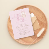 ミニマモダンリストのバニー・ベイビー・シャワー 招待状