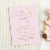 ミニマモダンリストのバニー・ベイビー・シャワー 招待状