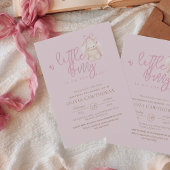 ミニマモダンリストのバニー・ベイビー・シャワー 招待状