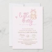 ミニマモダンリストのバニー・ベイビー・シャワー 招待状 (正面)