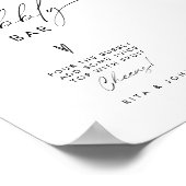 ミニマモダンリストのバブ結婚リーバーのサイン ポスター (角)